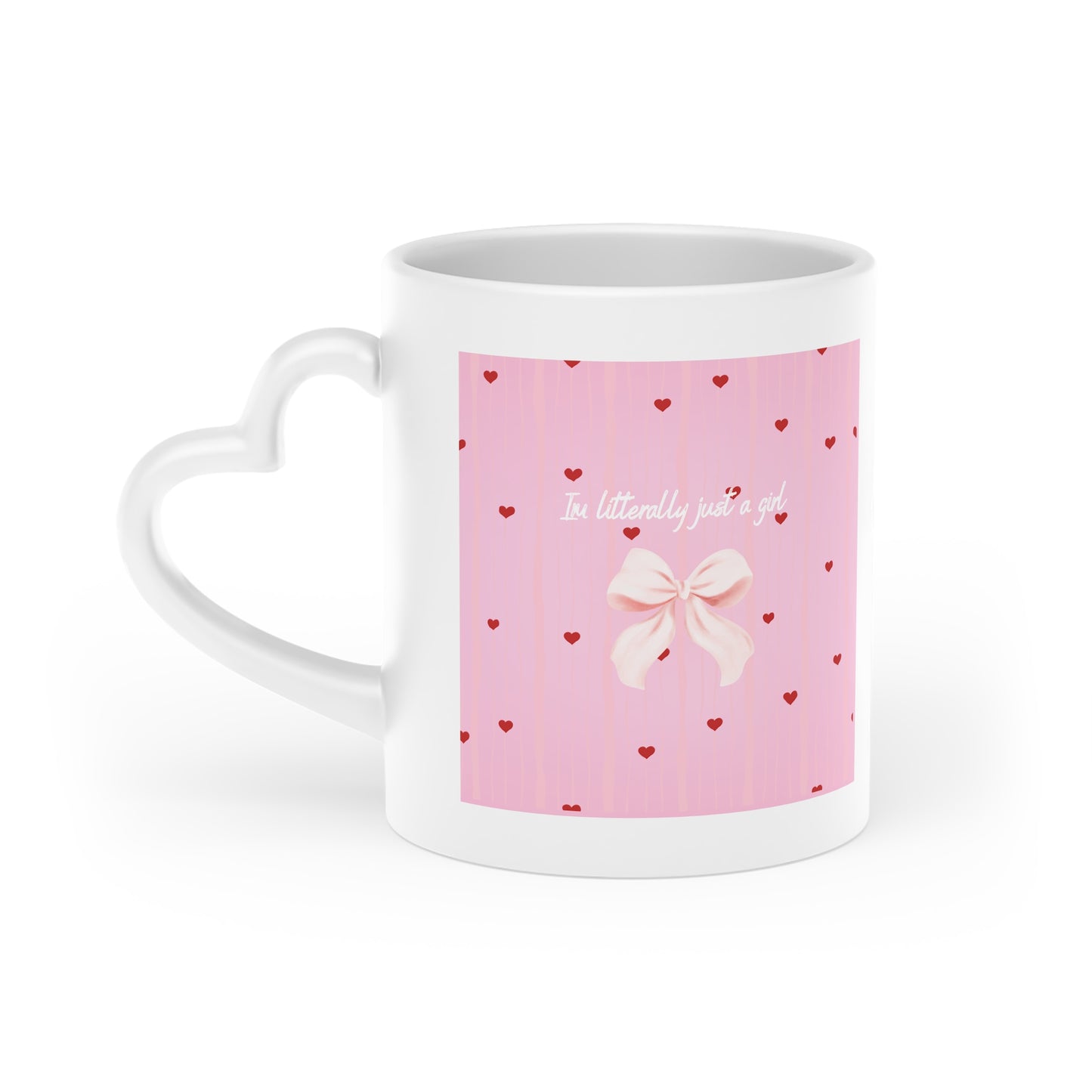 Coquette Heart-Shaped Mug