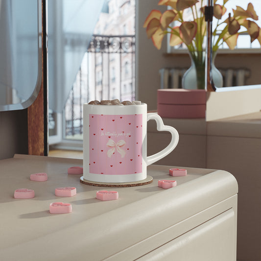 Coquette Heart-Shaped Mug