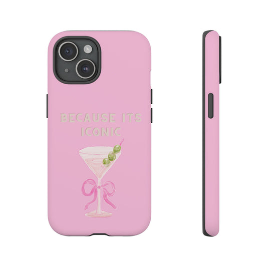 Phone Case for Girls - Pink Girly Martini Case